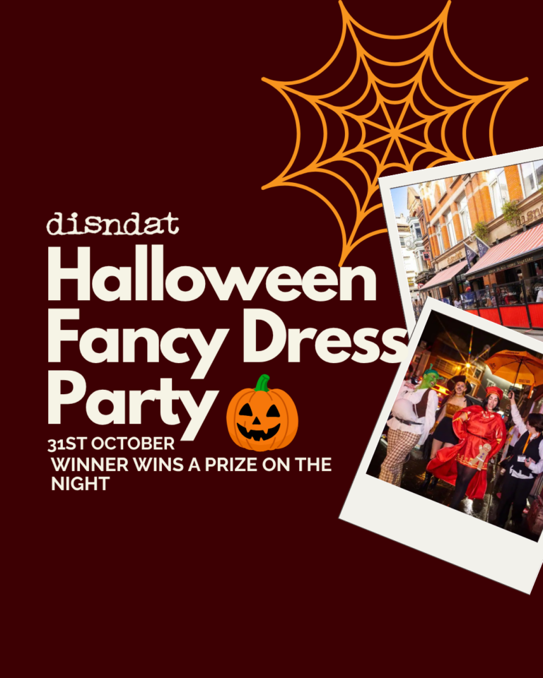 Disndat Halloween fancy dress party poster, 31 October